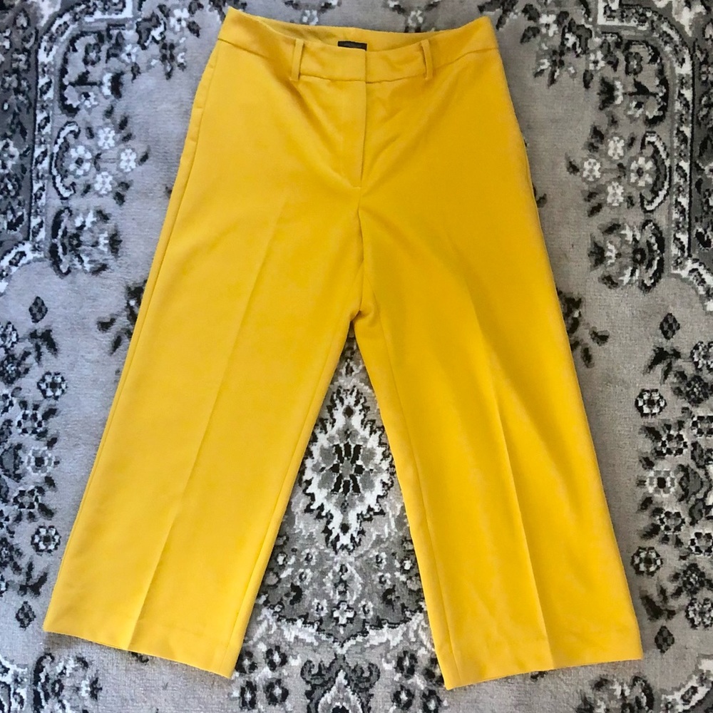 Ann Taylor wide leg yellow pants